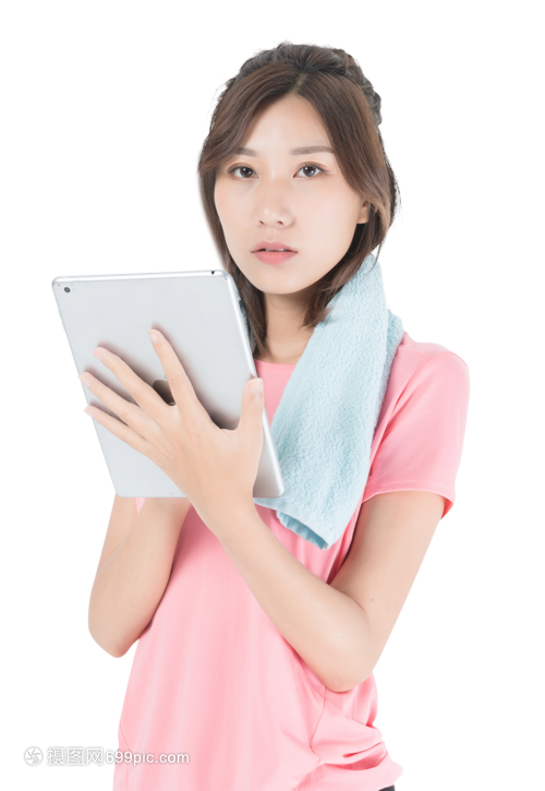 運動女性的數字動態 平板電腦重塑健身邊界